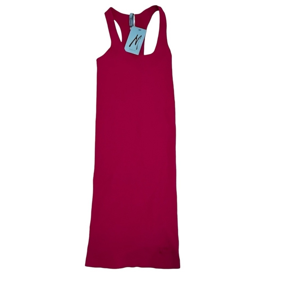 NWT Marciano Ribbed Knit Tank Bodycon Dress in hot pink M/L fairy girlie 90s